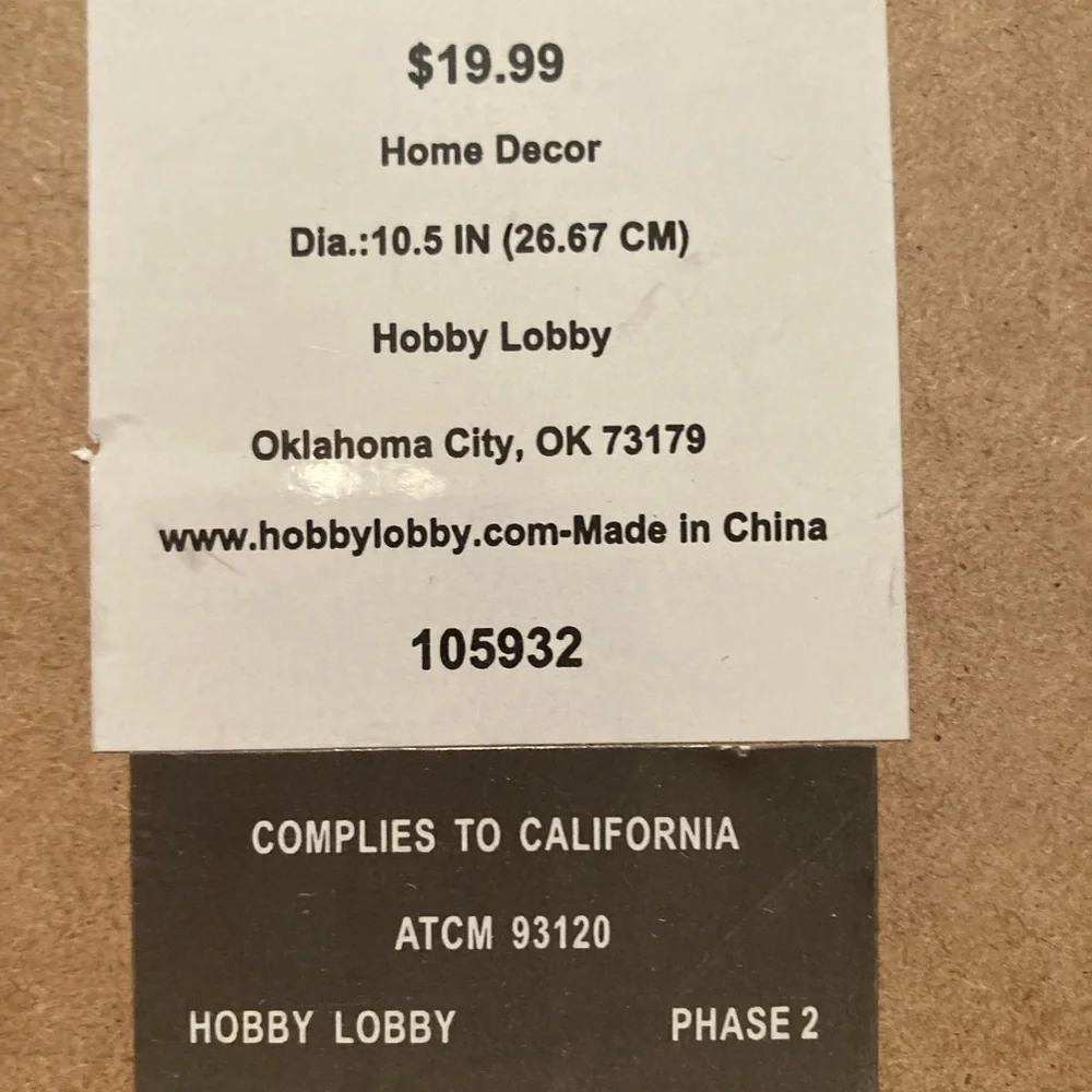 NWT Hobby Lobby Distressed Blue Round Mirror